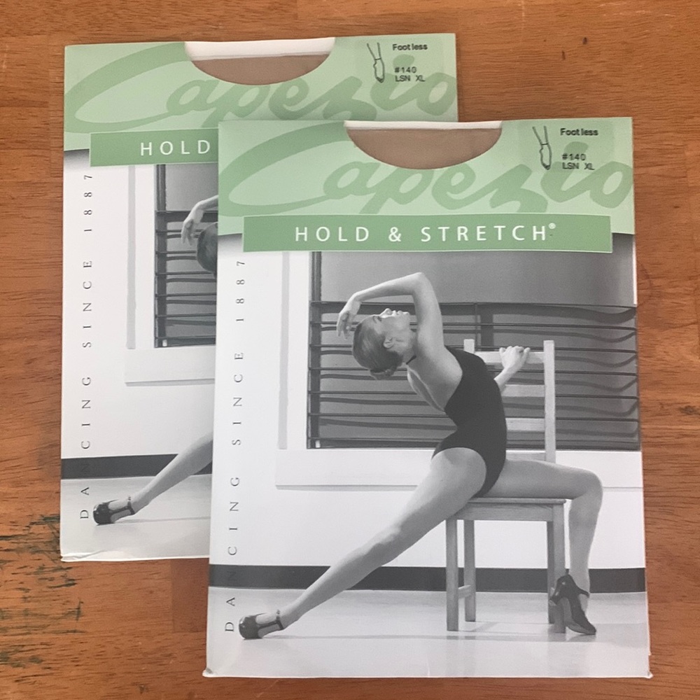 NWT -  Capezio footless tights (2 packs)